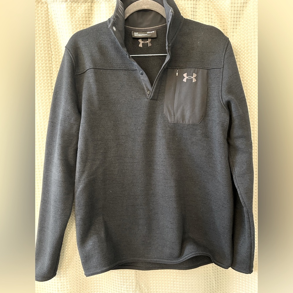 Under Armor Men’s Quarter Zip (Medium) Black
